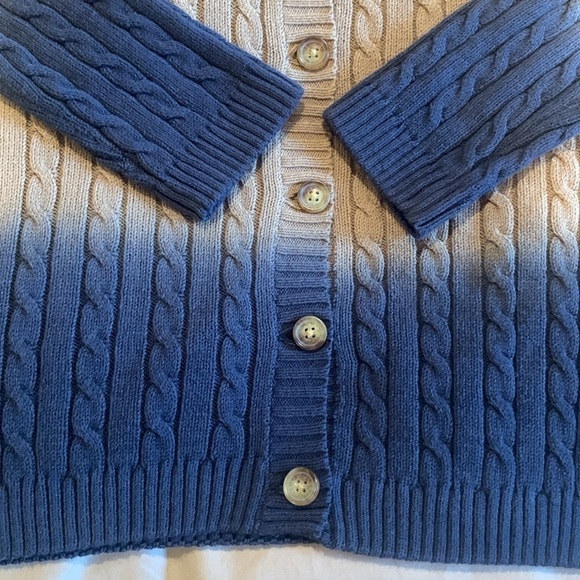NWOT- Orvis Ombré Button Down Cable-cord Sweater Size Medium - Picture 15 of 17